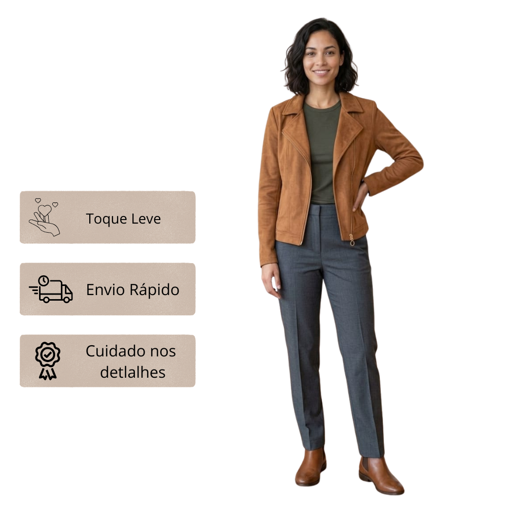 Jaqueta Feminina em Suede