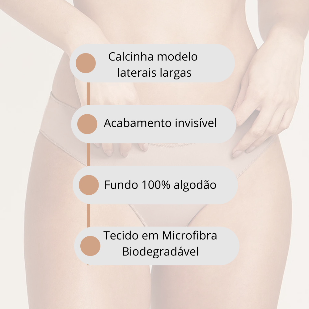 Calcinha Lateral Larga Costura Invisível Hope