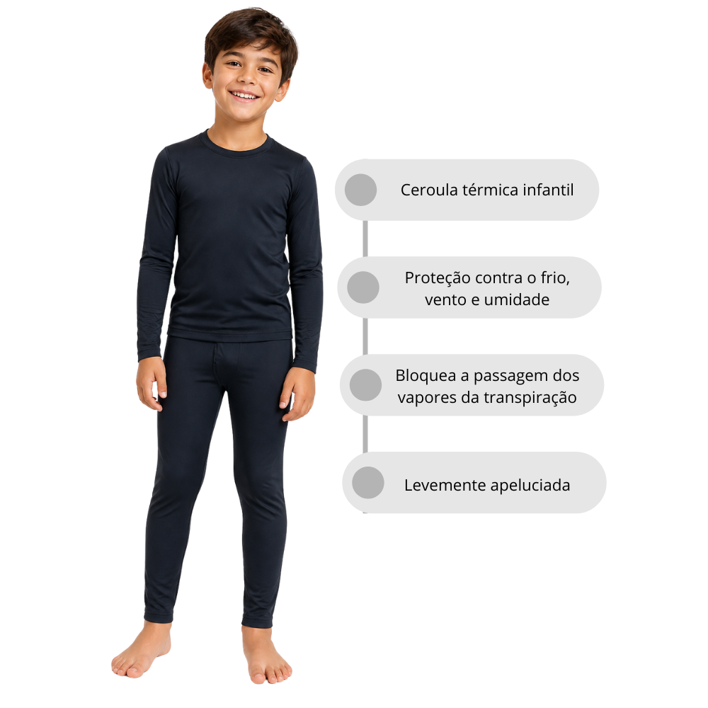 Ceroula Térmica Infantil Masculina Urban Levemente Apeluciada