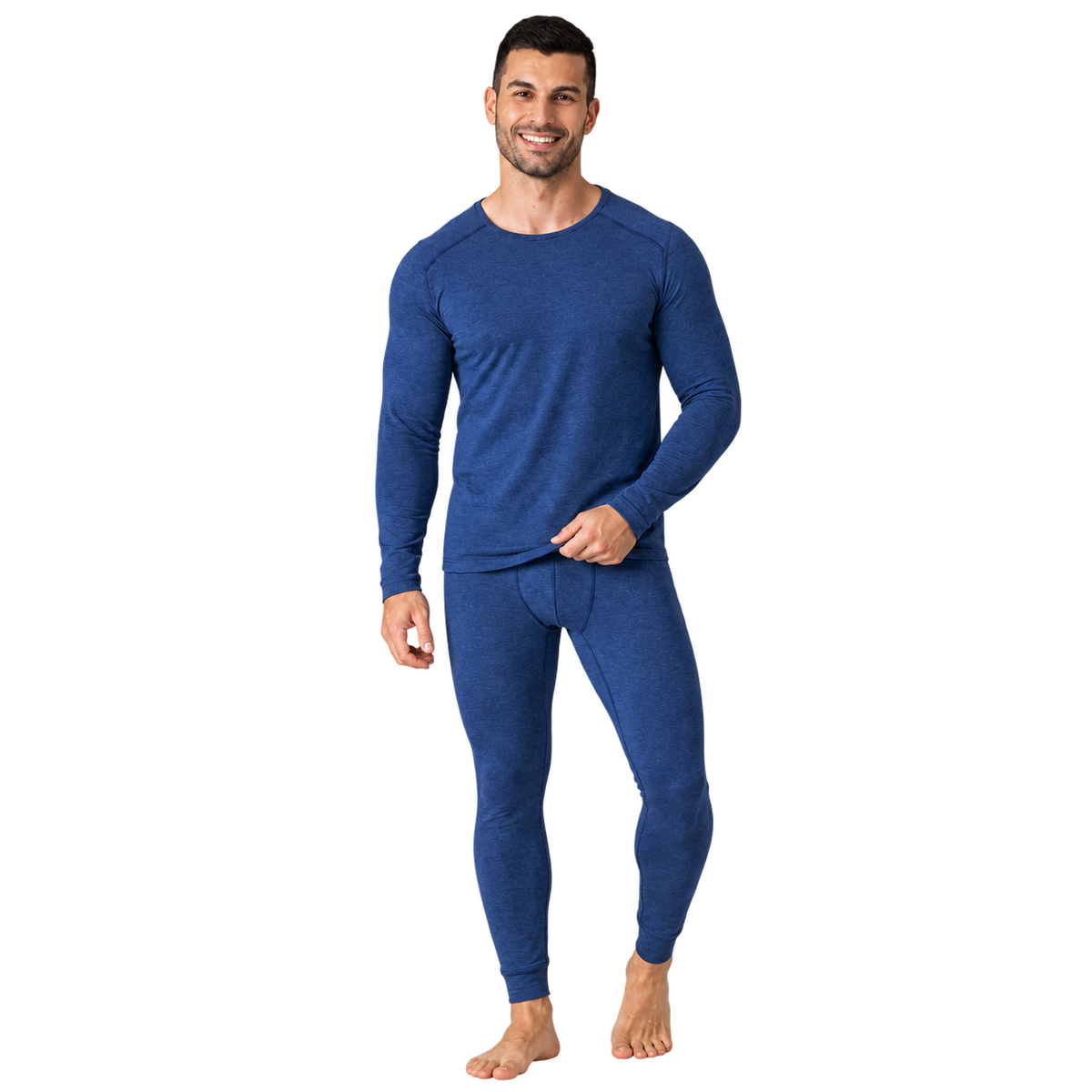Básica Térmica em Algodão Masculina Gola Redonda
