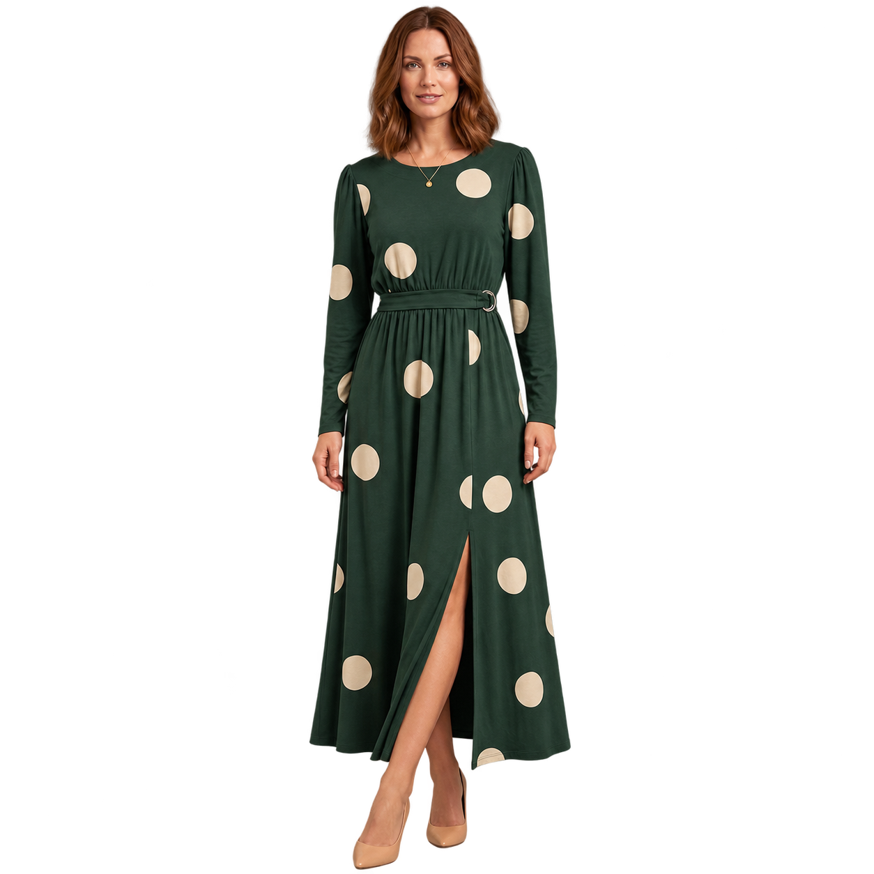 Vestido Longo Manga Longa em Viscose: Caimento e Conforto Tamanho M