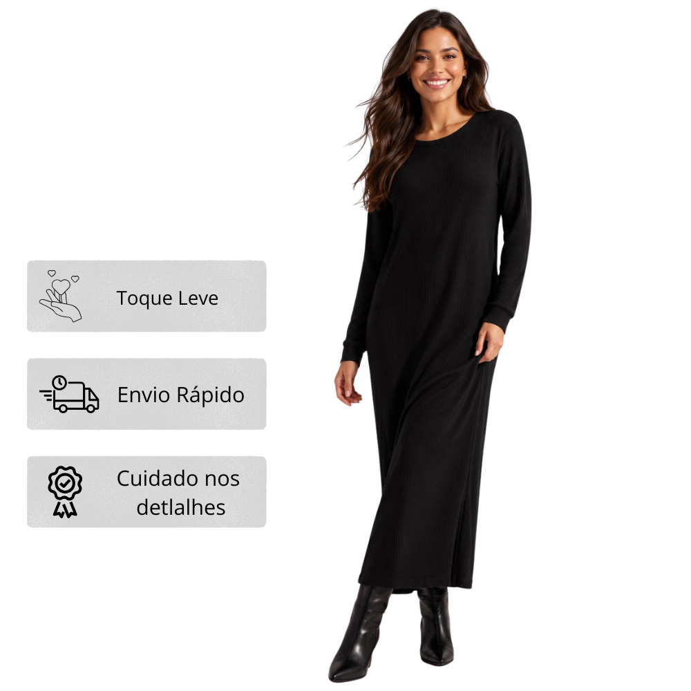 Vestido de Malha Feminino  Leveza, Conforto e Versatilidade para o Dia a Dia