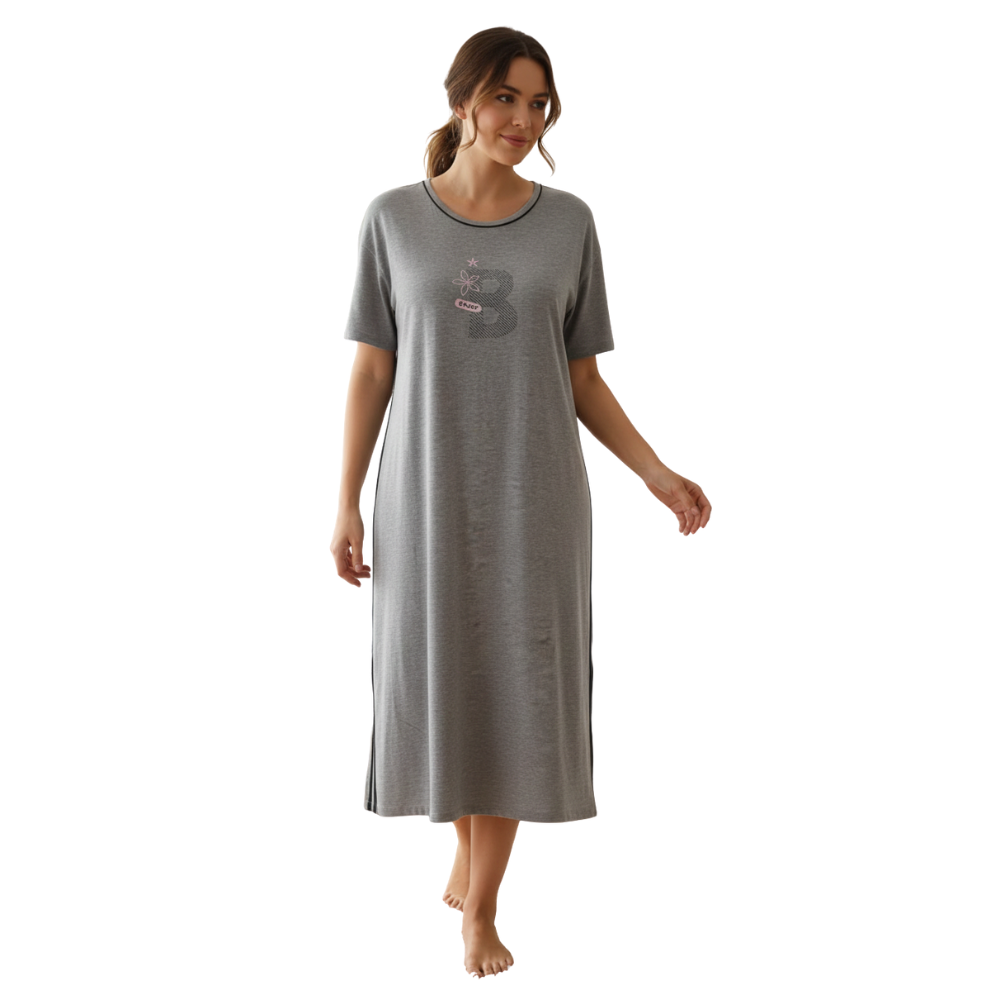 Camisola Midi Feminina em Viscose Stretch Conforto e Elegância