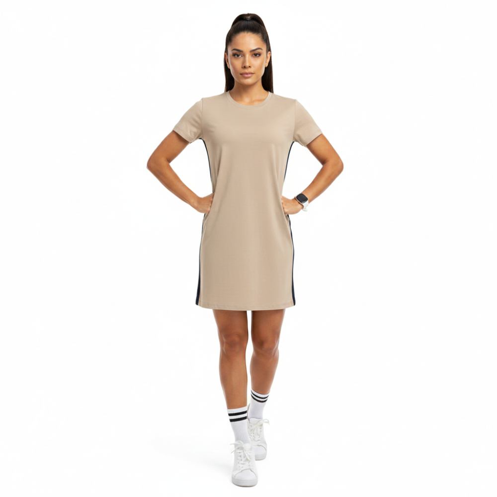 Vestido em Moletinho de Viscose com Elastano