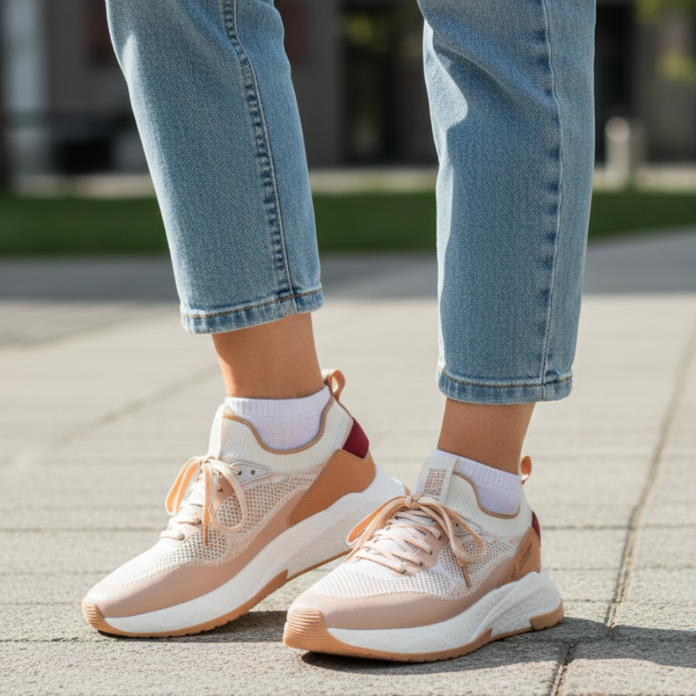 Tênis Feminino Puff Sneaker Cream/White