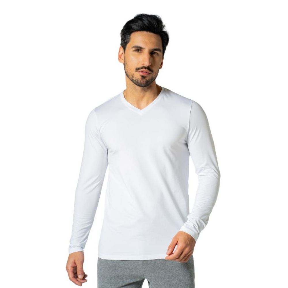 Básica Térmica Masculina  Gola V Manga Longa