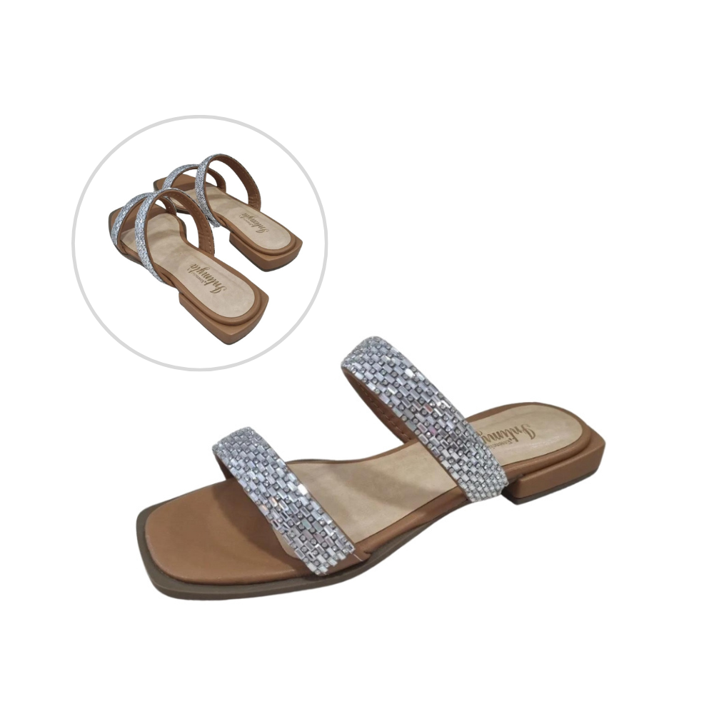 Chinelo Intimytà com Duas Tiras e Brilho - Conforto e Estilo para os Pés