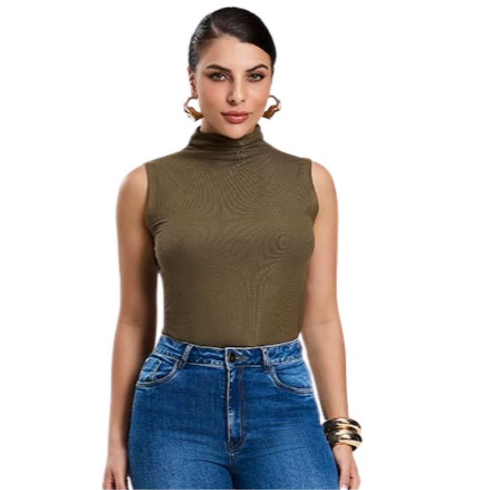 Blusa Regata com Gola Leve e Confortável