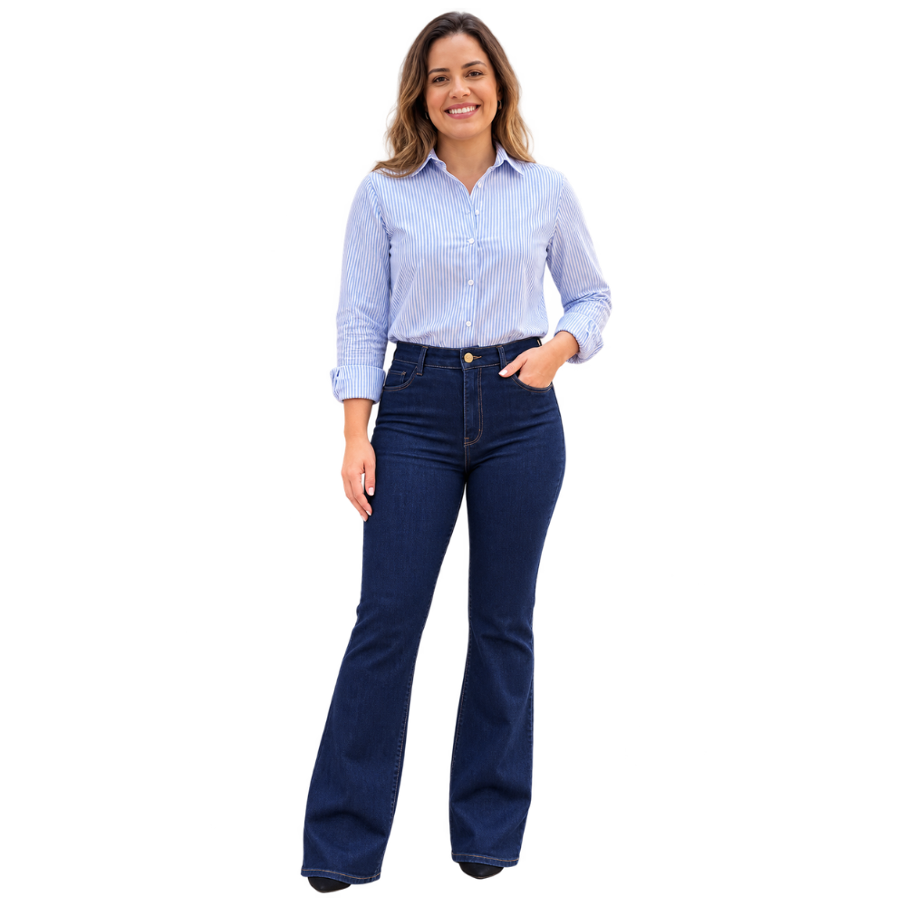 Calça Jeans Boot Cut em Algodão Alonga e Valoriza a Silhueta