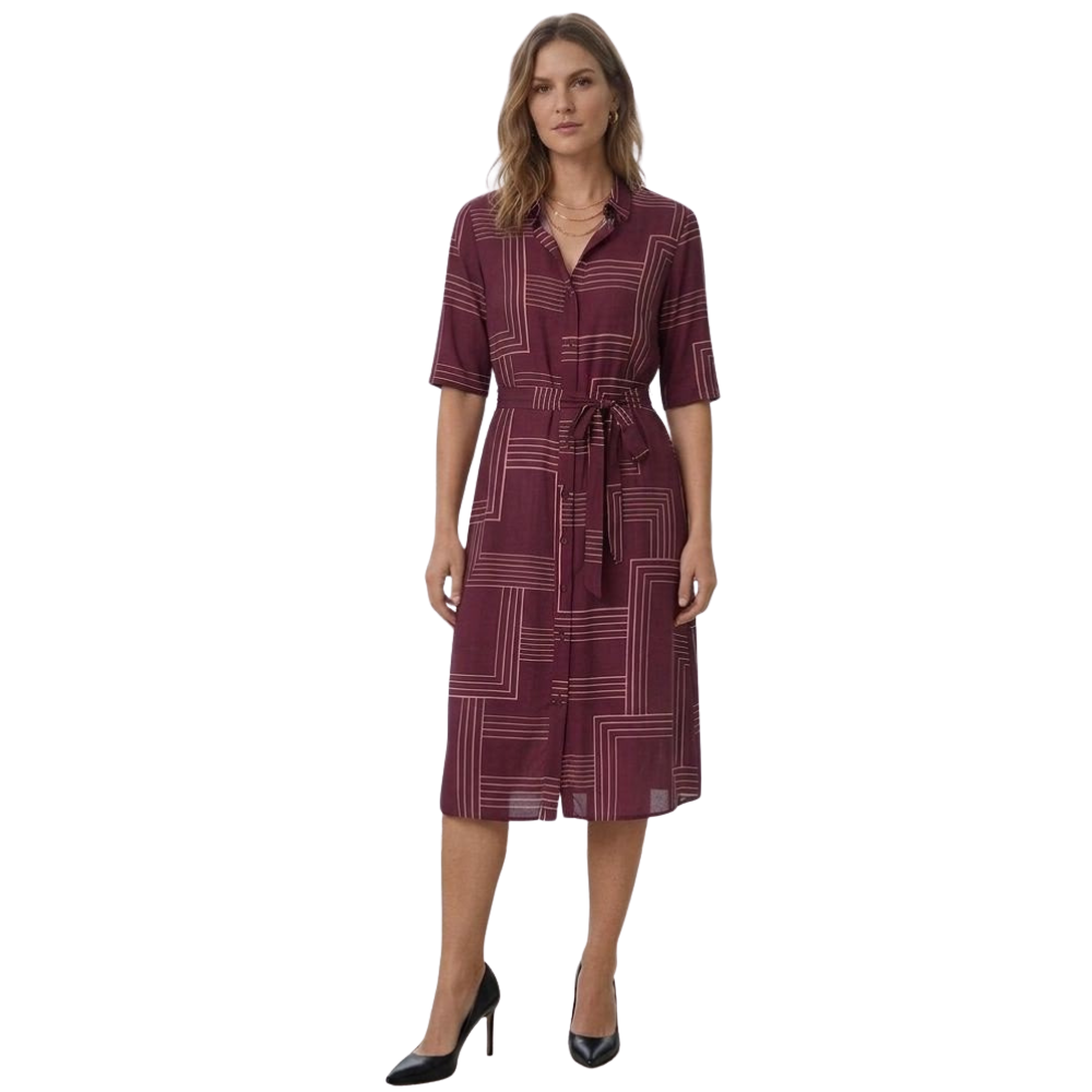 Vestido Chamise de Viscose Leve e Solto com Amarração Verão
