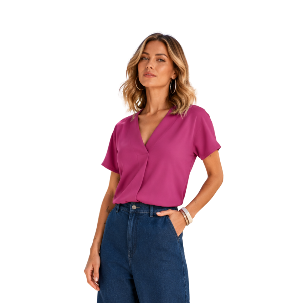 Blusa Feminina em Tecido Texturizado