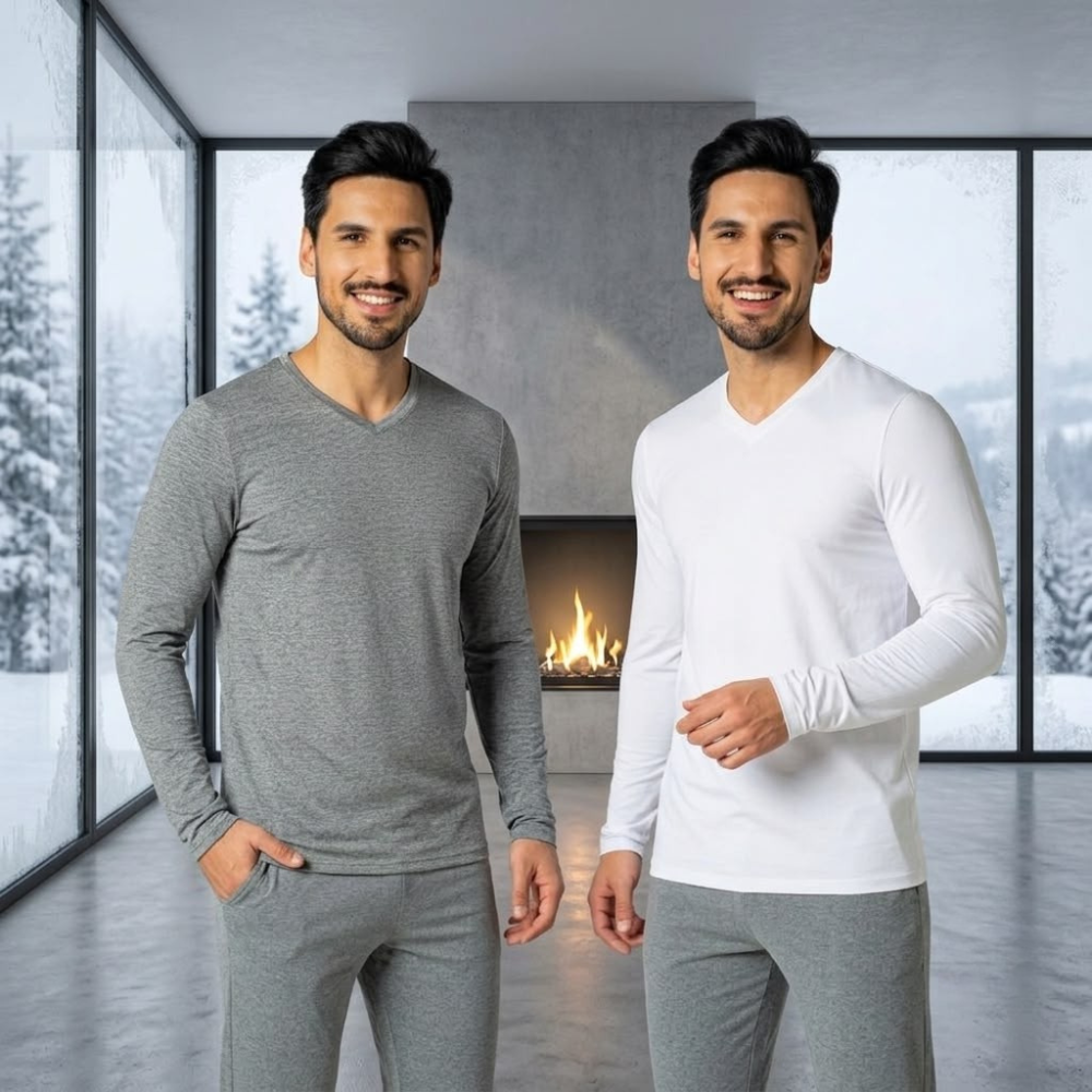 Básica Térmica Masculina  Gola V Manga Longa
