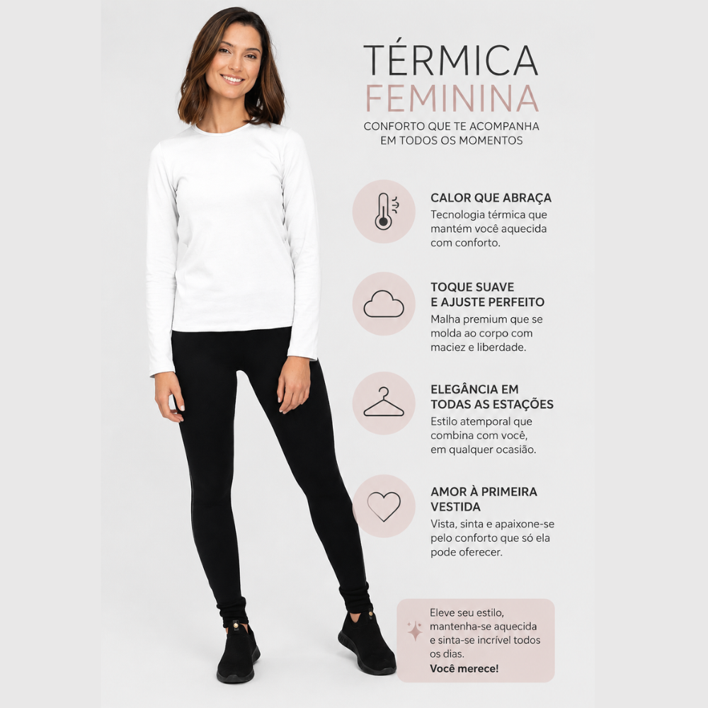 Básica Térmica Feminina Urban com Malha Premium