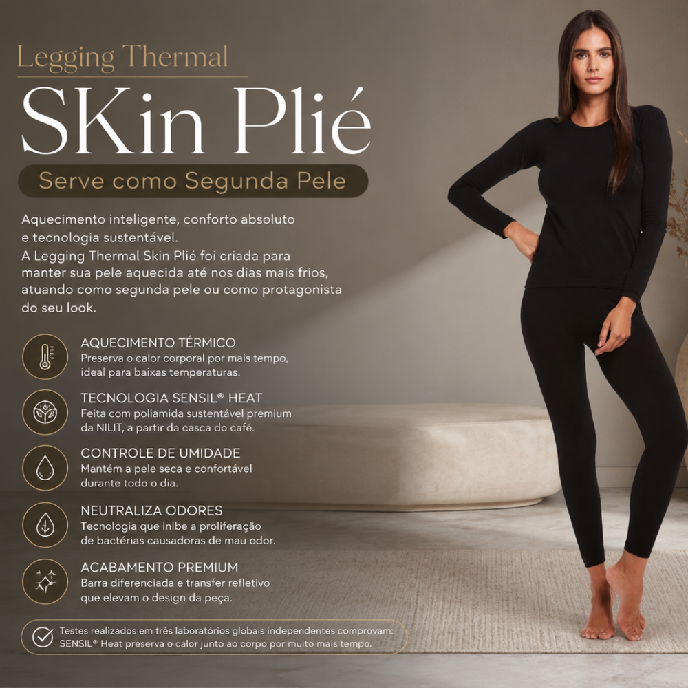Legging  Thermal SKin Plié Serve como Segunda Pele