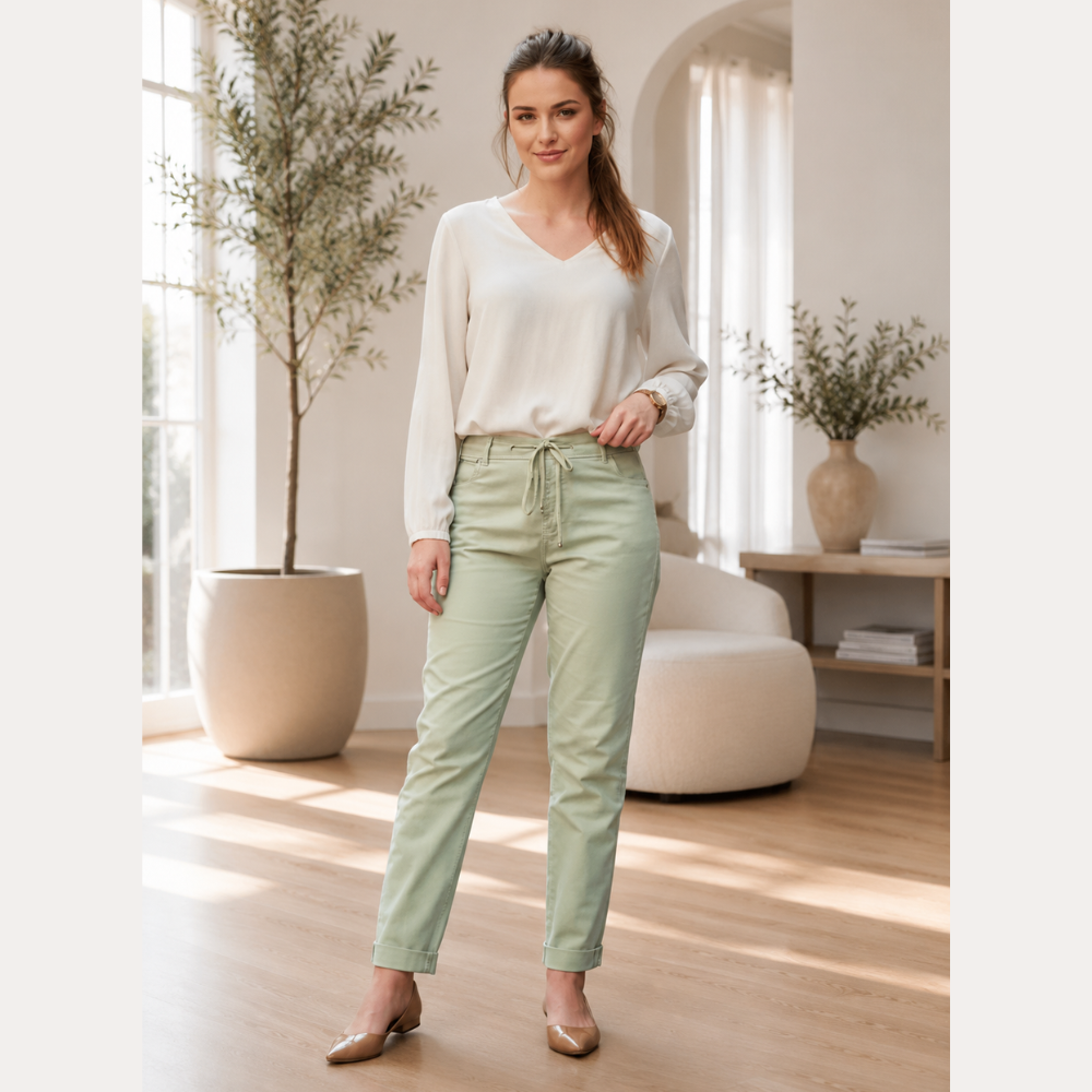 Calça Jeans Casual Feminina Jogging New Stretch