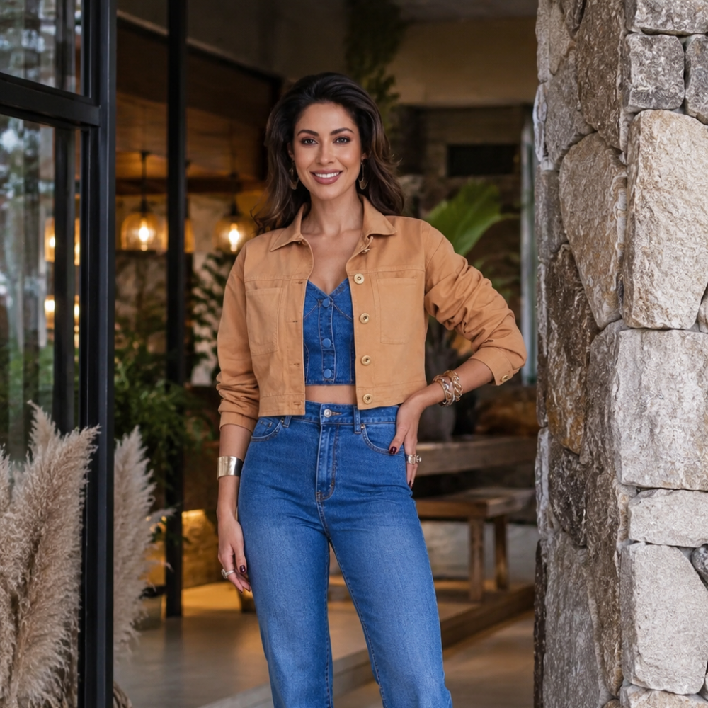Jaqueta Feminina Jeans - Peça Coringa para seu Look