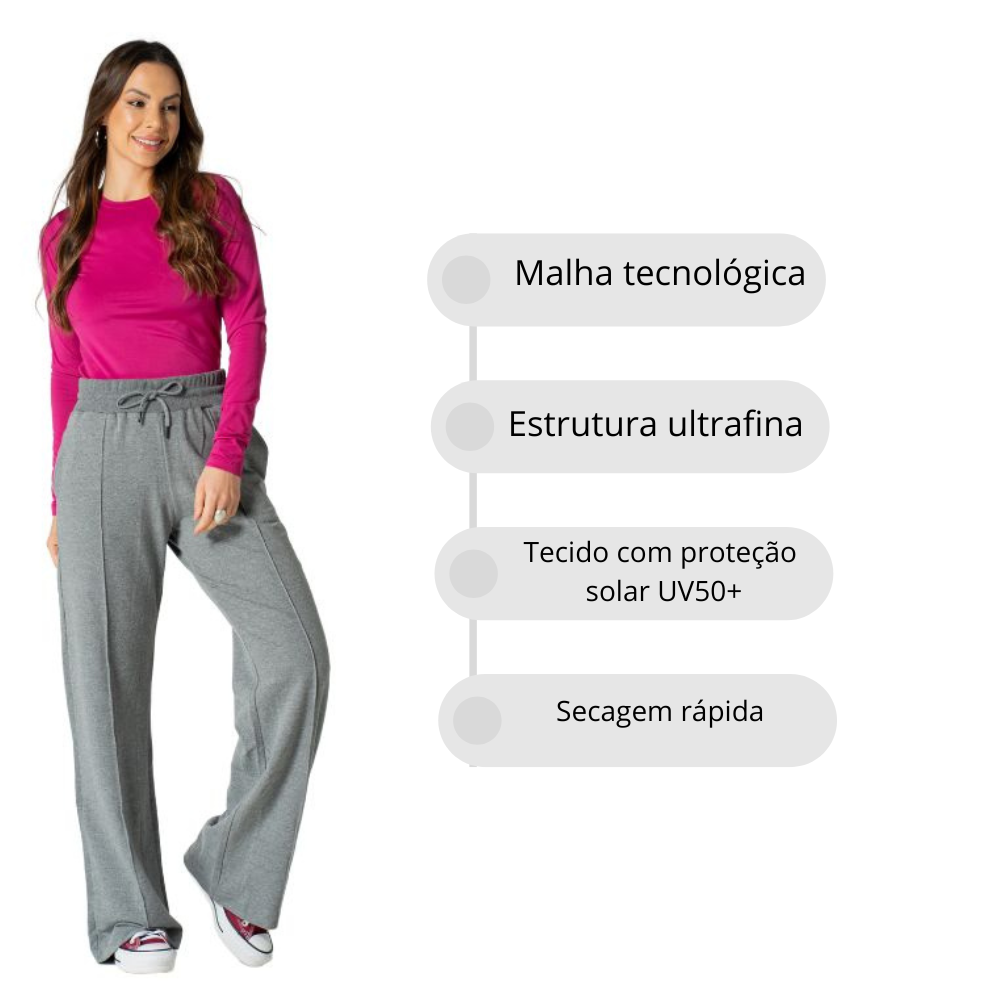 Básica Térmica Feminina com Proteção Solar UV50+
