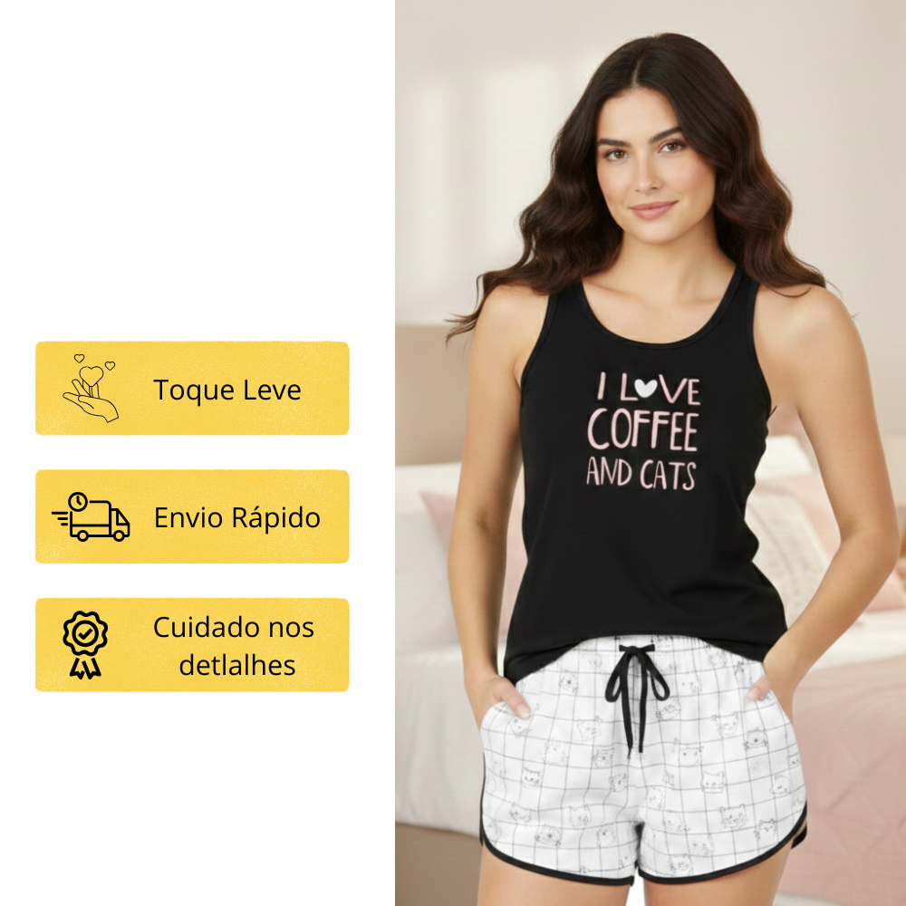 Pijama Feminino Regata em Viscose Conforto