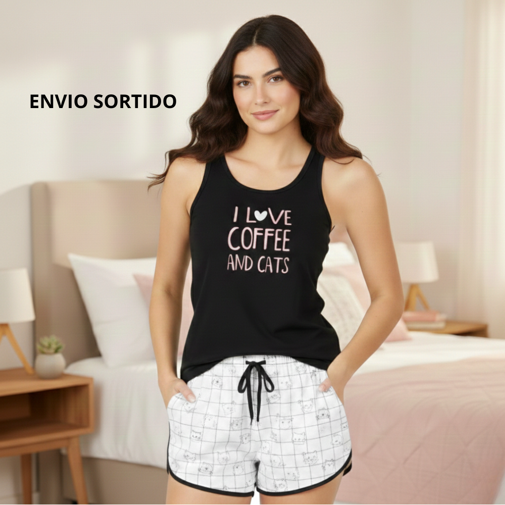 Pijama Feminino Regata em Viscose Conforto