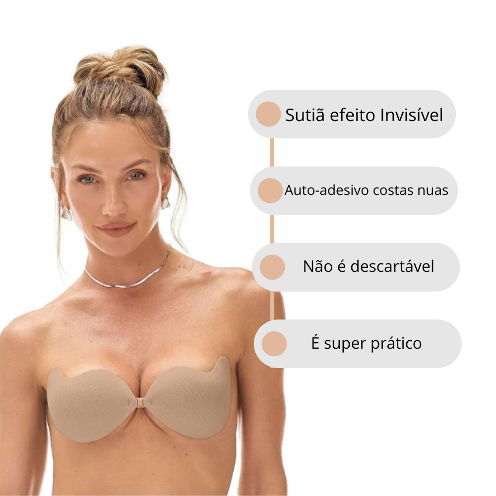 Sutiã Invisível Auto-Adesivo para Vestidos de Festa