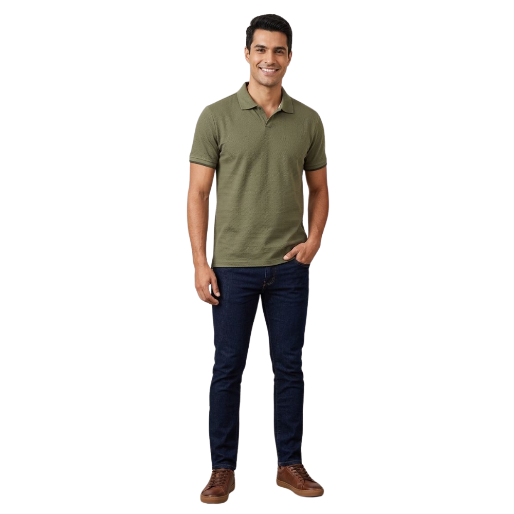 Camisa Masculina Gola Polo em Algodão