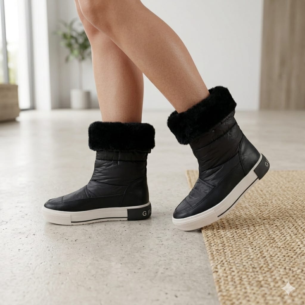 Bota Tênis Feminina com Forro Interno Pés Super Aquecidos e Confortáveis