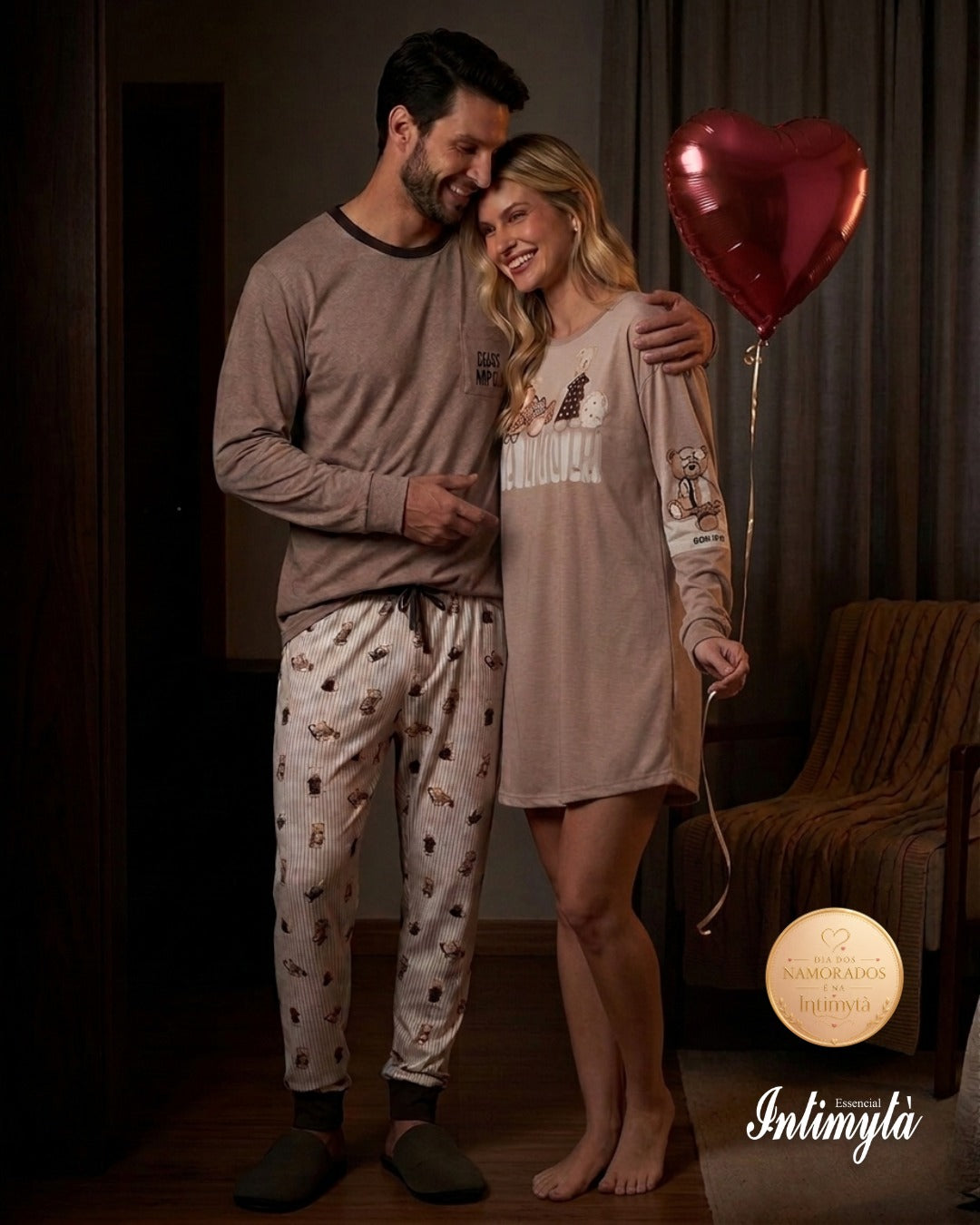 Pijama Jogger Masculino Nap Club em Malha Melange Sublime Touch - Lua Luá
