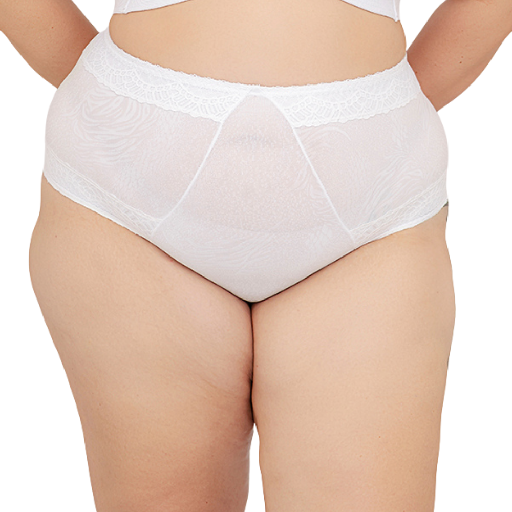 Calcinha Plus Size Cintura Alta Frente V Modeladora Confortável