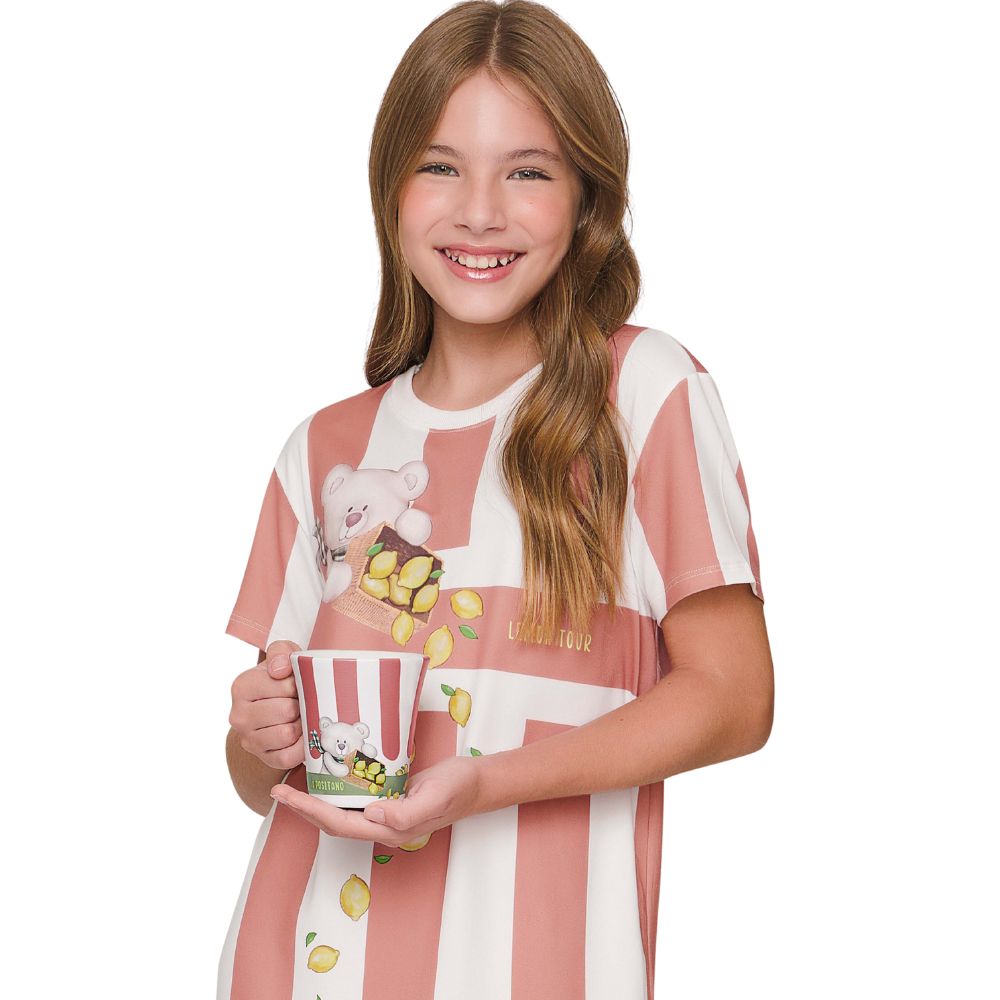 Dress Infantil em Sublime Touch com Malha Toque Pele de Pêssego