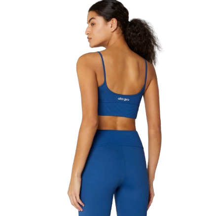 Top Alças Finas Cós Canelado Alto Giro