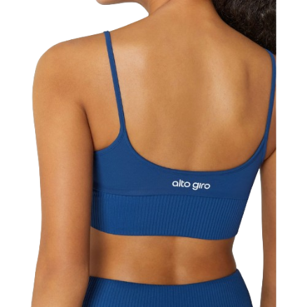 Top Alças Finas Cós Canelado Alto Giro