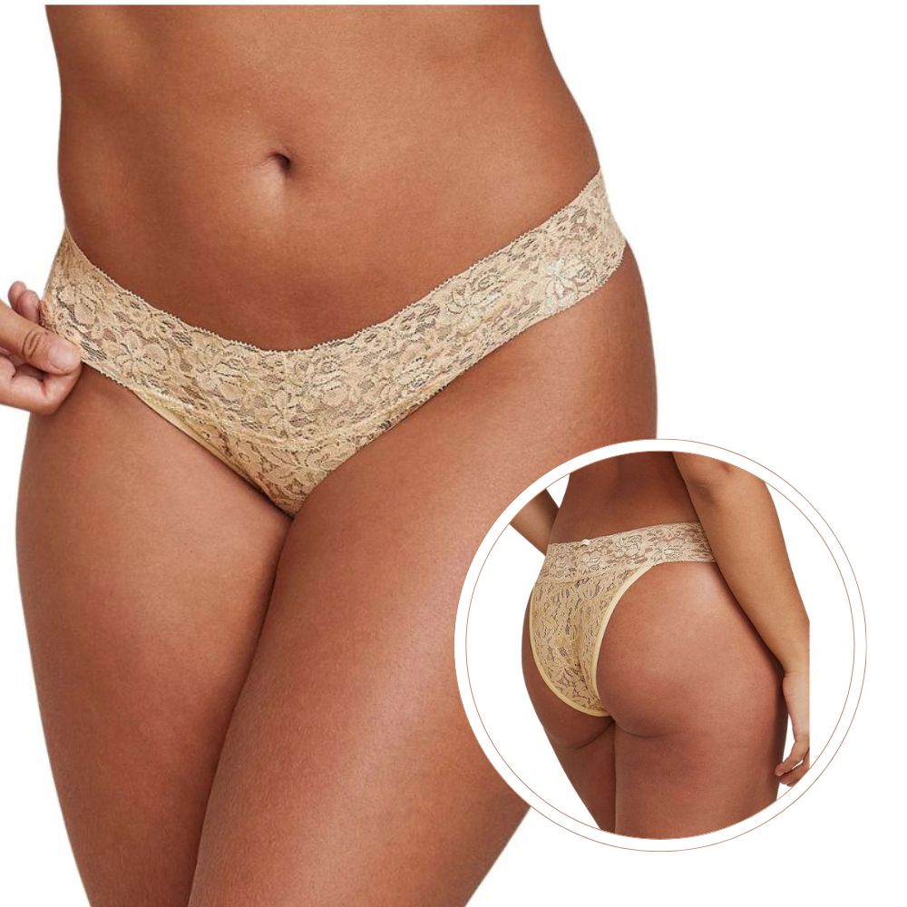 Calcinha em Renda com Brilho e Conforto