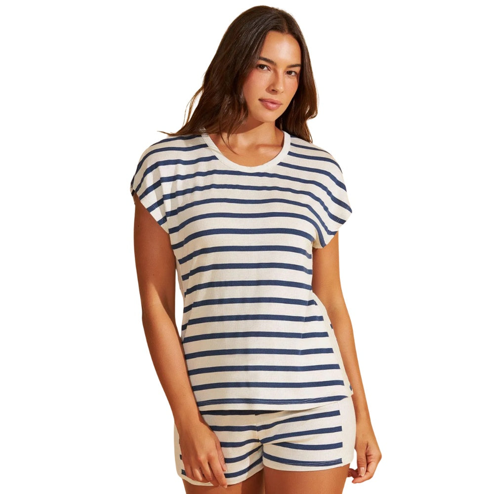 Pijama Feminino Curto De Viscose Fine Linen