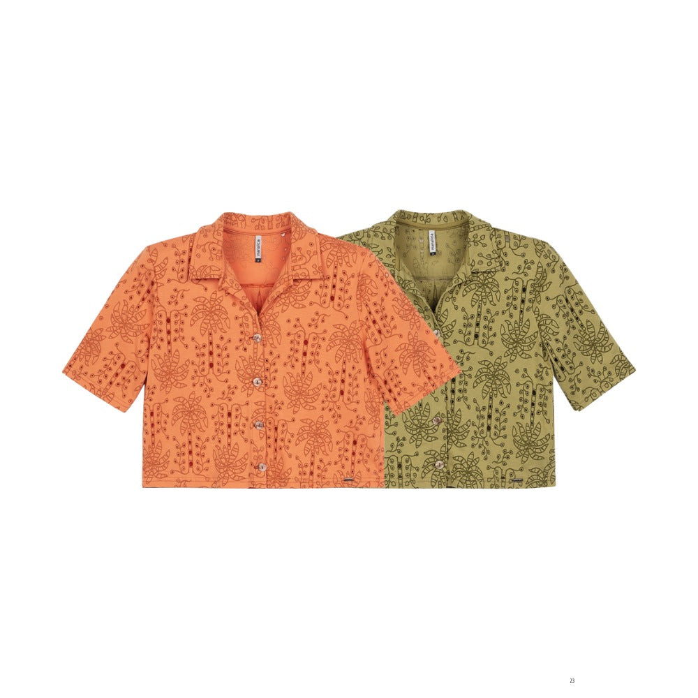 Blusa em Meia Malha de Algodão Devorê