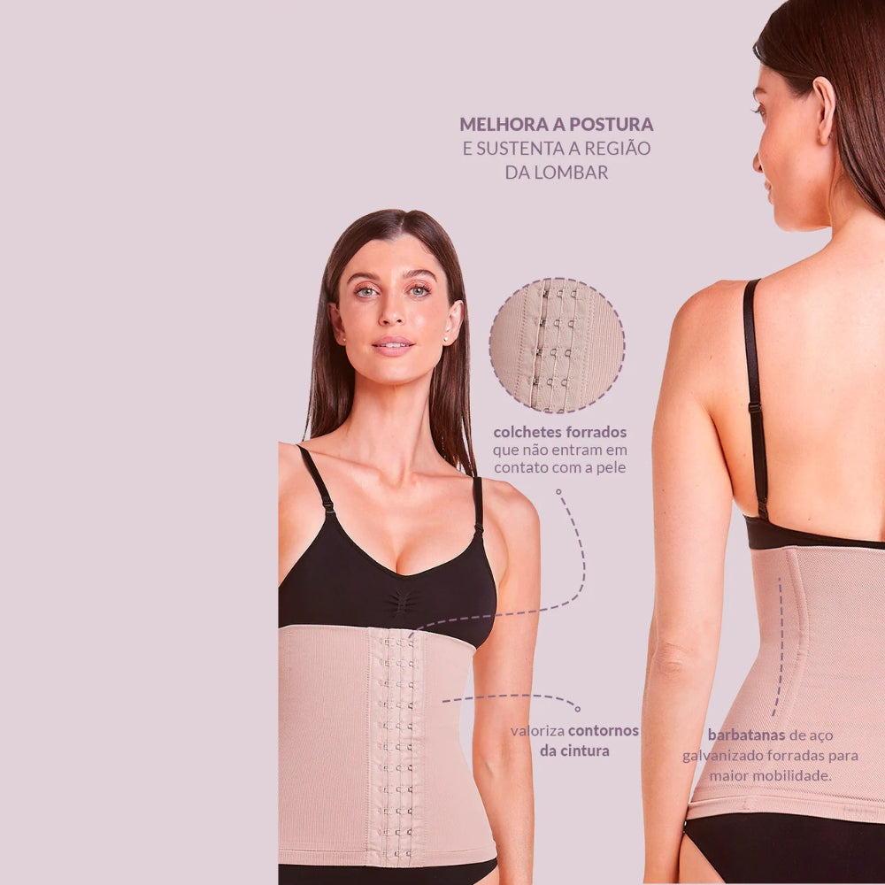Cinta Corset Modeladora Reduz Medidas em até 5cm e Valorize sua Cintura