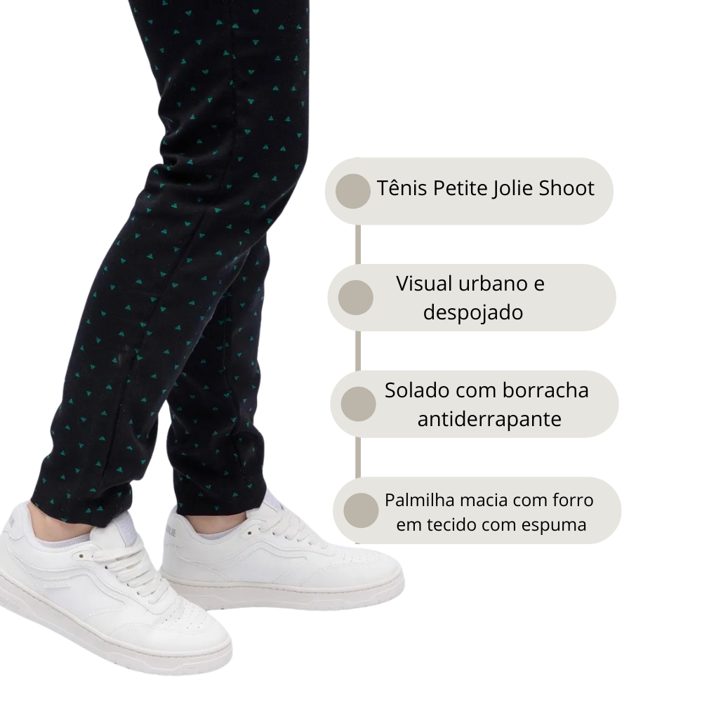 Tênis Petite Jolie Shoot White do Básico ao Fashion