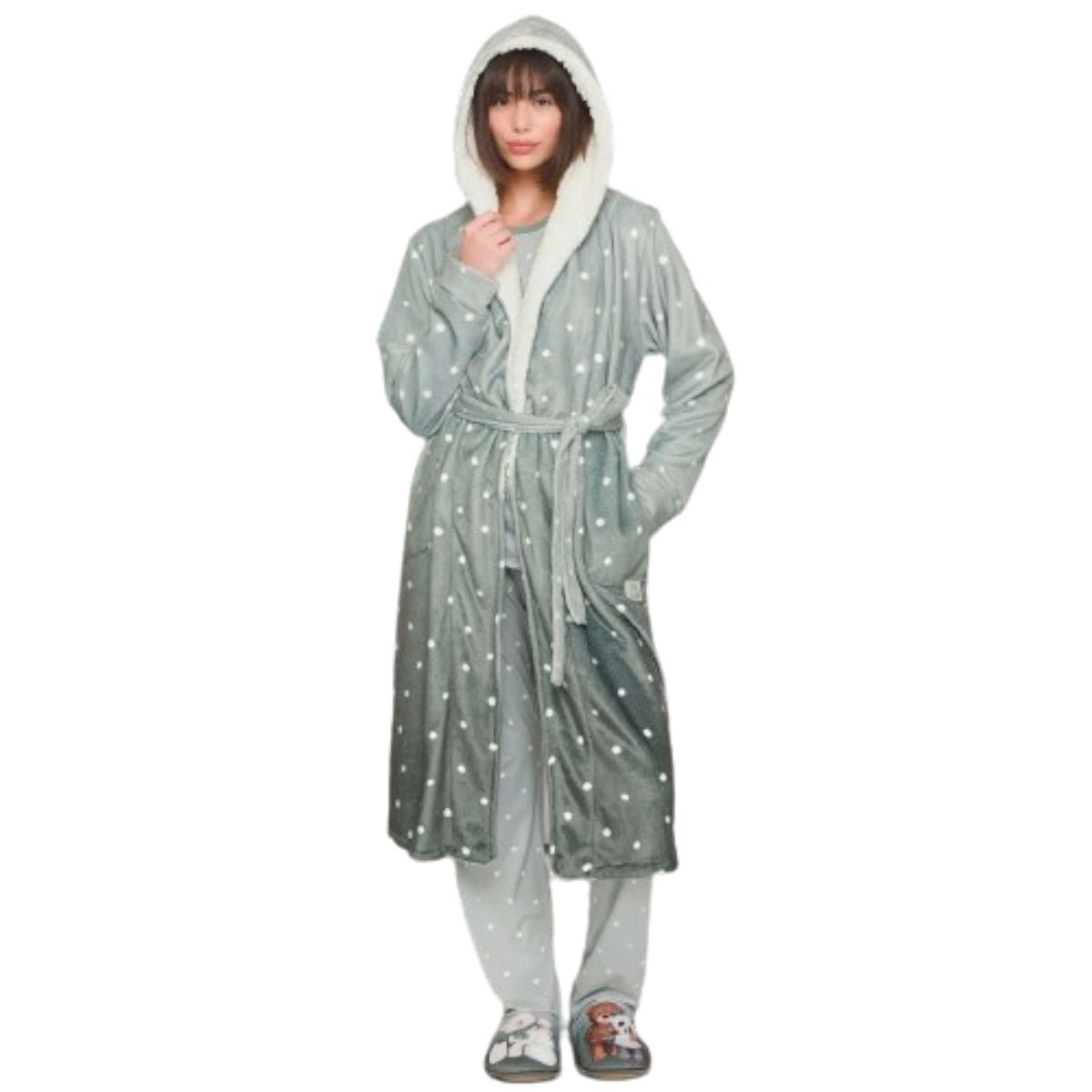 Pijama Fleece Urso Ollie Degradê