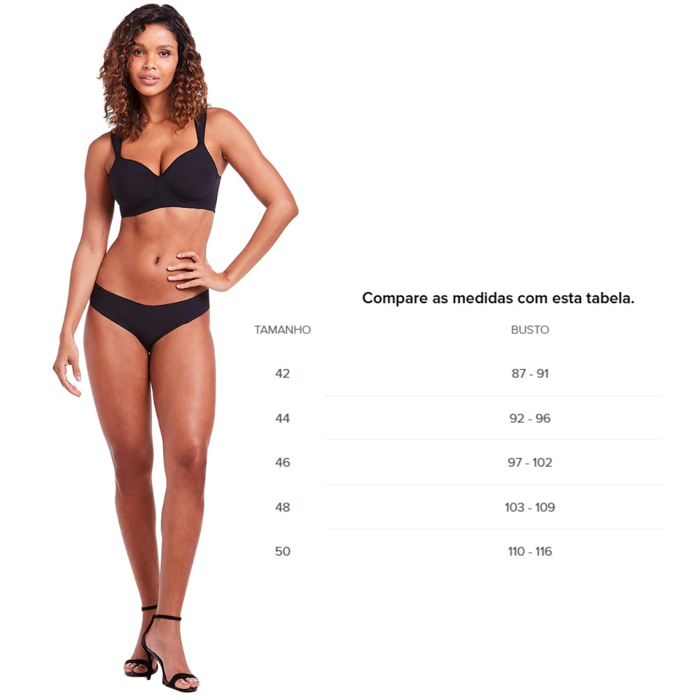 Sutiã Sustentação Com Bojo Sem Aro