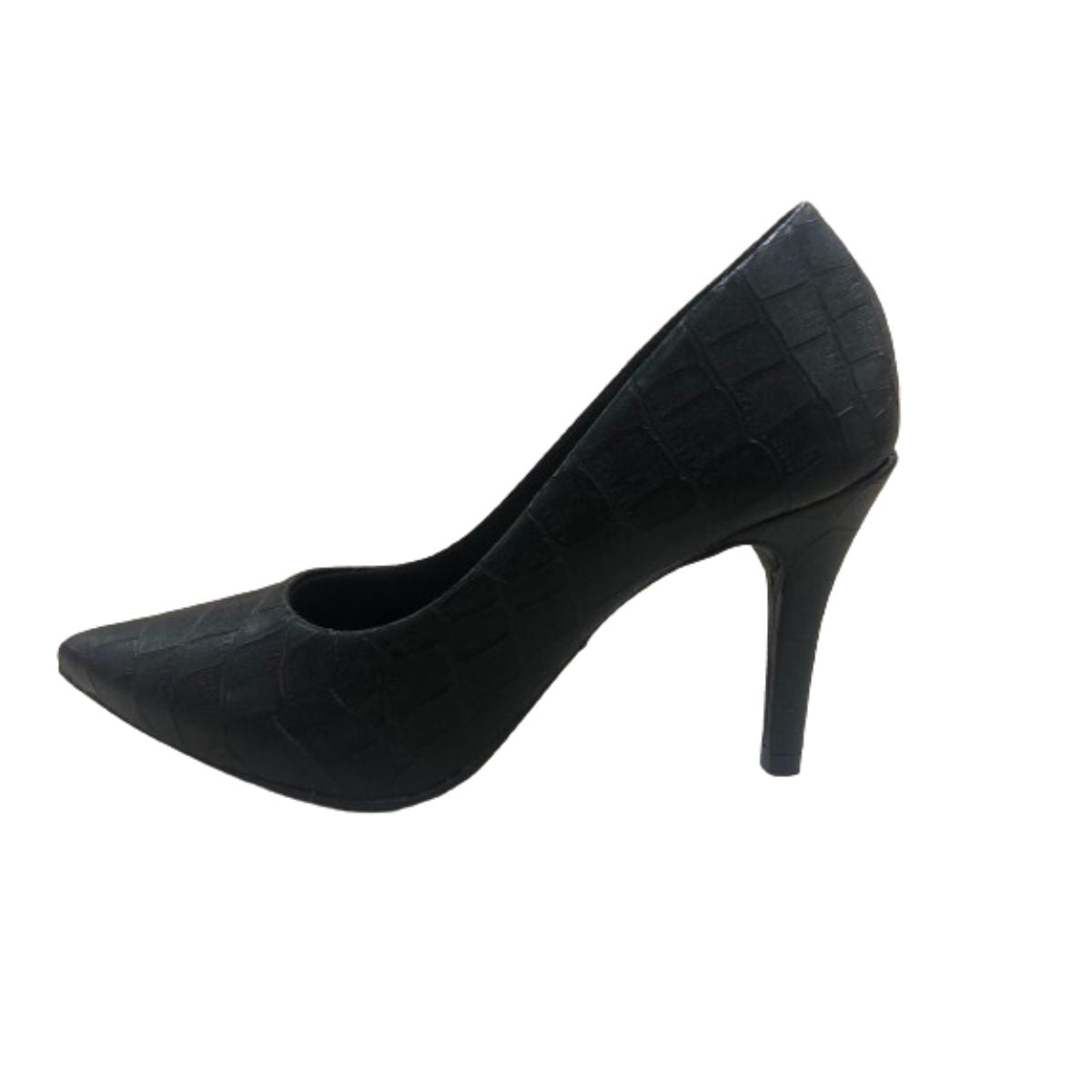 Salto Alto Scarpin Croco Gavial Vermelho