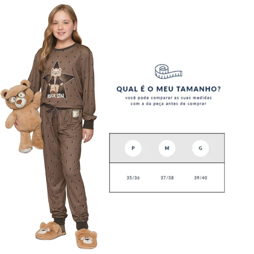 Chinelo Pantufa Steve Peluciado com Bordados em Plush Velvet