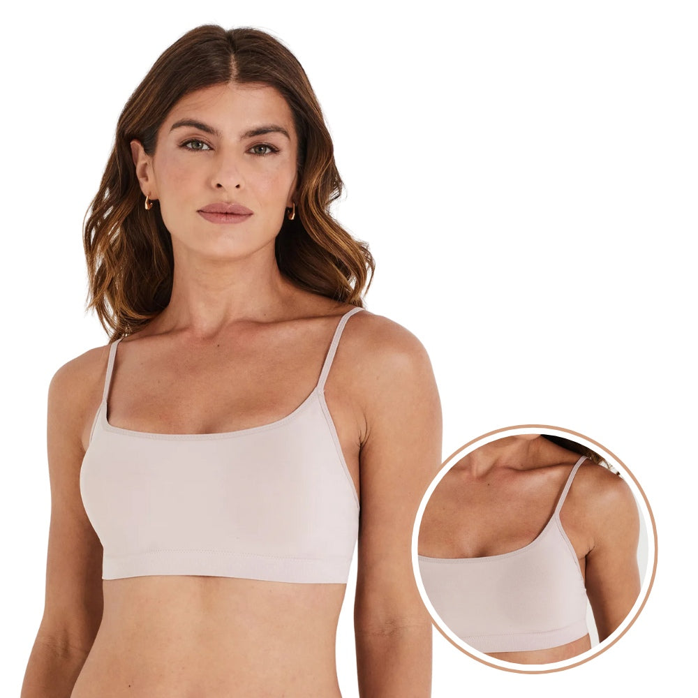 Sutiã Sutop® com Bojo sem Aro Decote Quadrado e Alças Finas