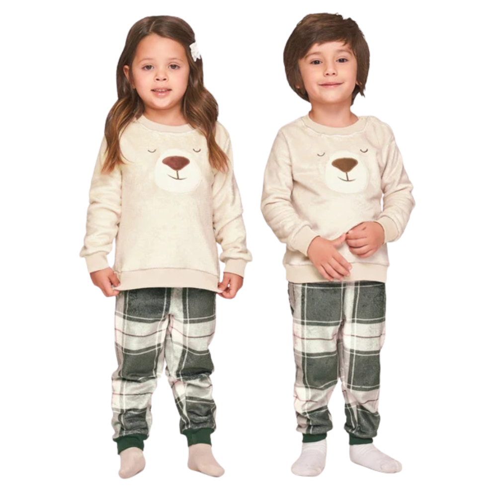 Pijama Baby Unissex Especial Peluciado BB Moment em Velvet Lux