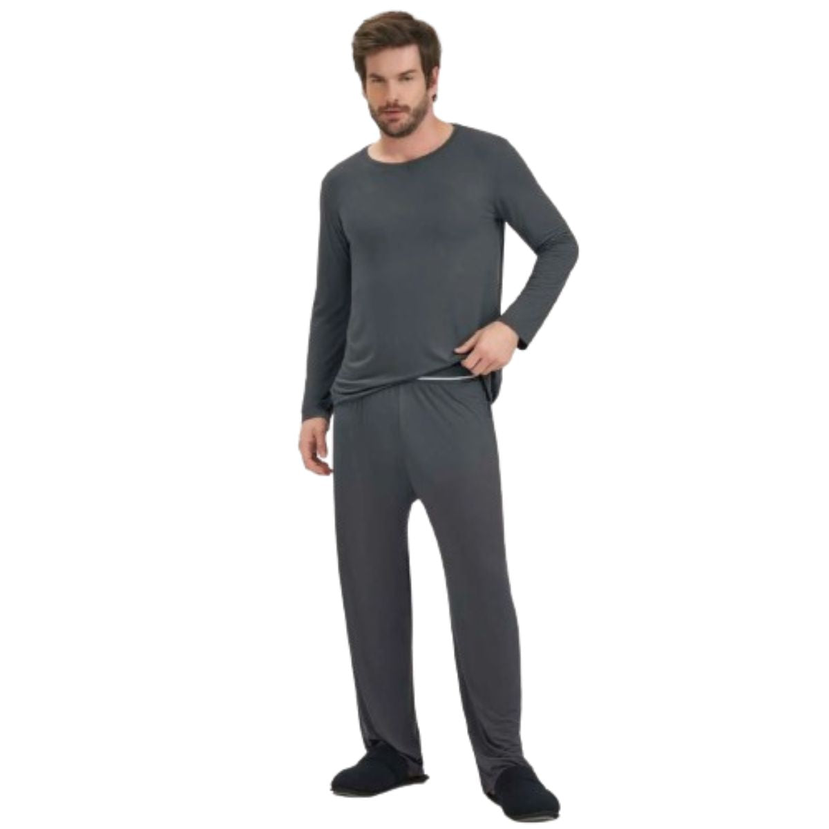 Pijama Masculino Longo Malha Cor com Amor