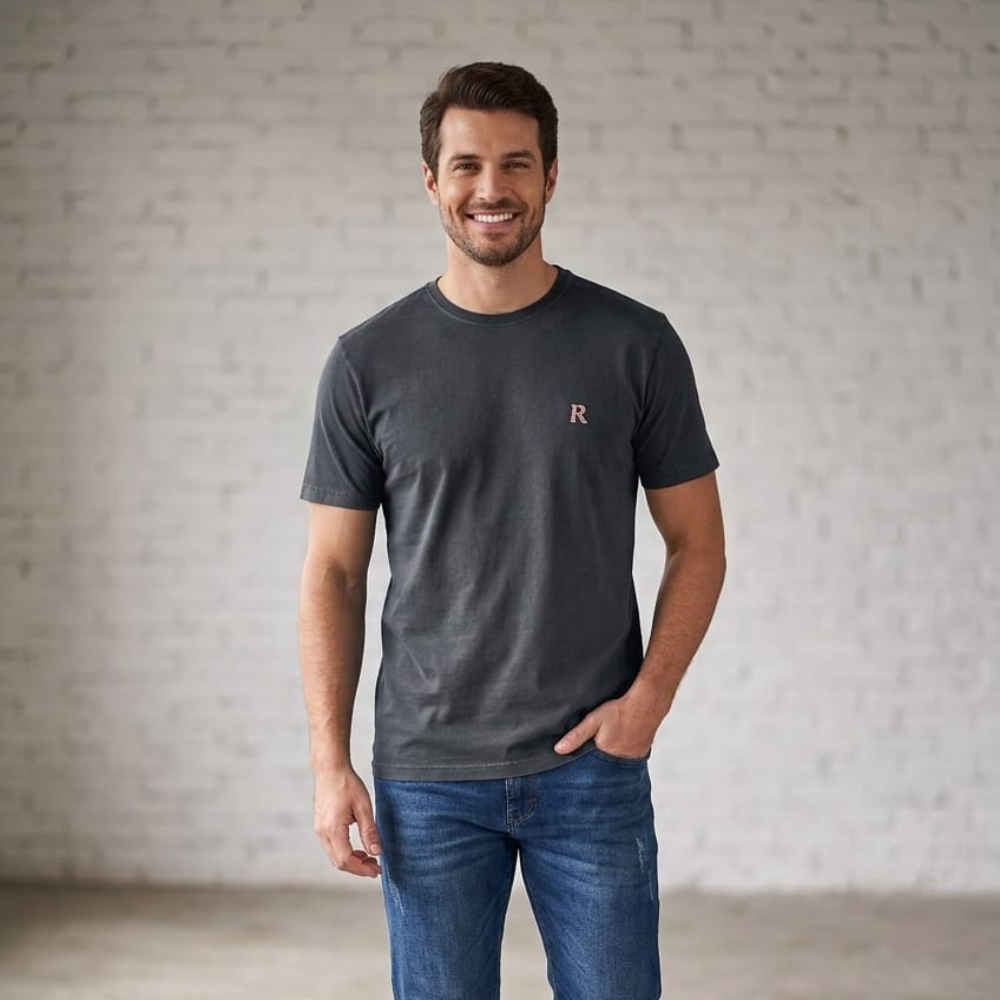 Camiseta Básica Masculina 100% Algodão
