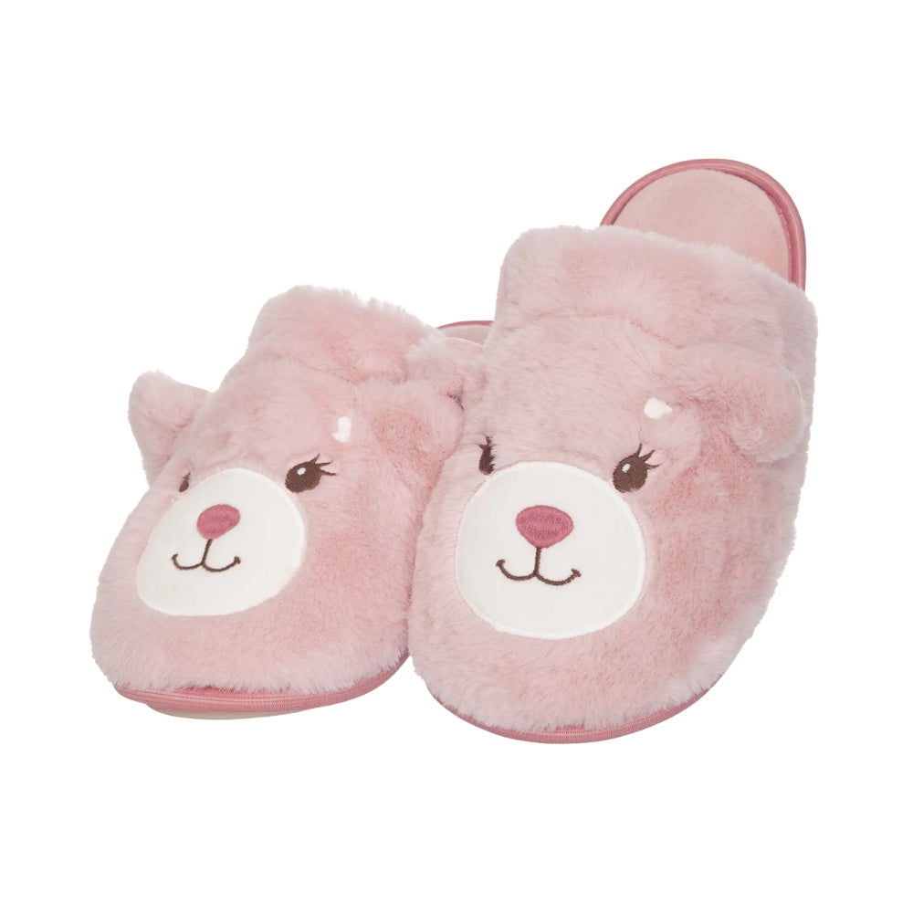 Chinelo Pantufa Nina Peluciado com Bordados em Tecido de Pelúcia em Plush Velvet