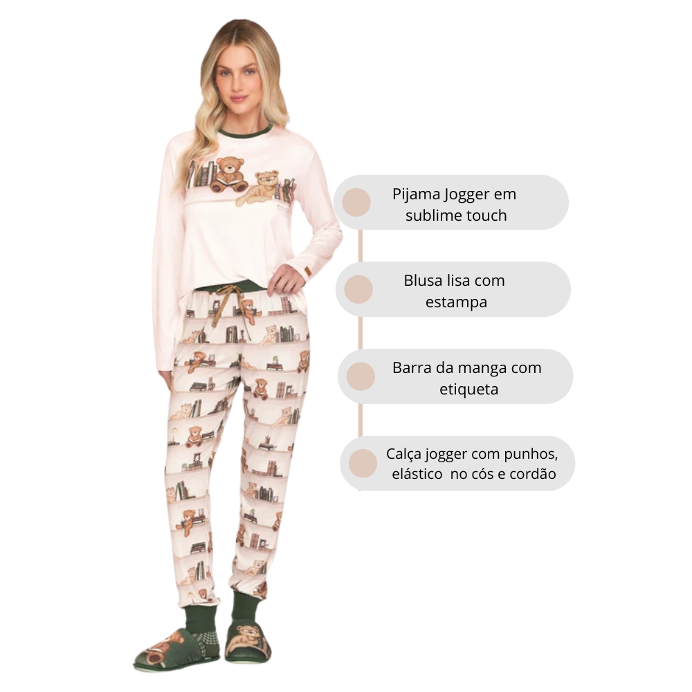 Pijama Jogger Feminino BB Moment em Sublime Touch
