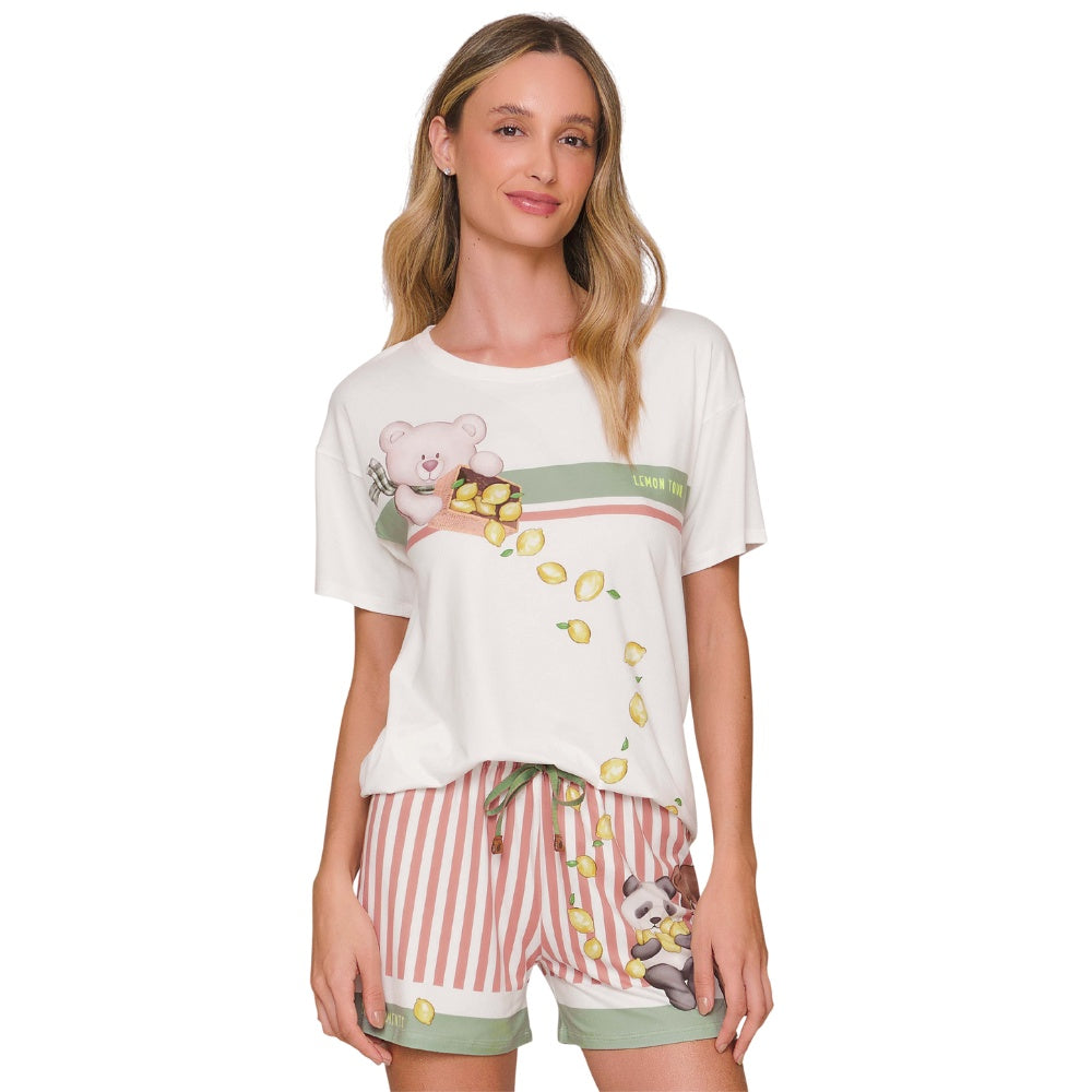 Pijama Feminino em Sublime Touch com Detalhe Personalizado