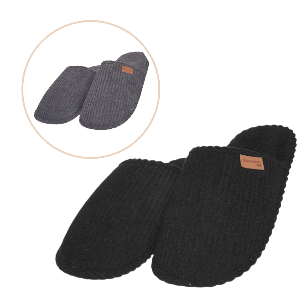 Chinelo de Pano Slider Masculino em Canelado Velvet