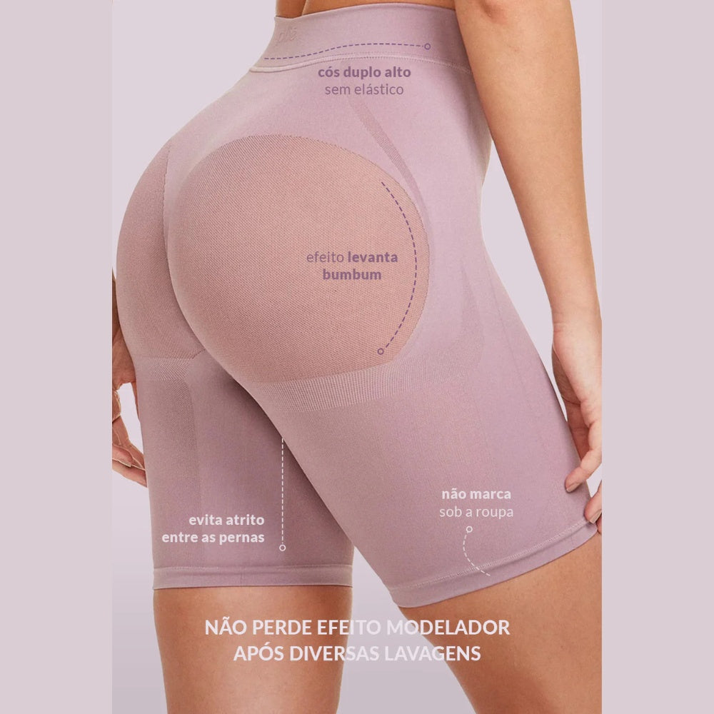 Bermuda Modeladora Cintura Média Levanta Bumbum