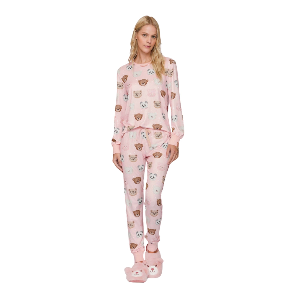 Pijama Jogger Feminino Bearmily Love em Sublime Touch